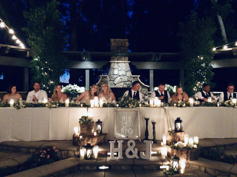 Holly & JT's Wedding Reception Head Table