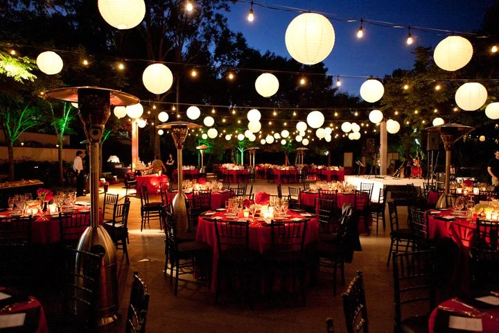 Lanterns at night
