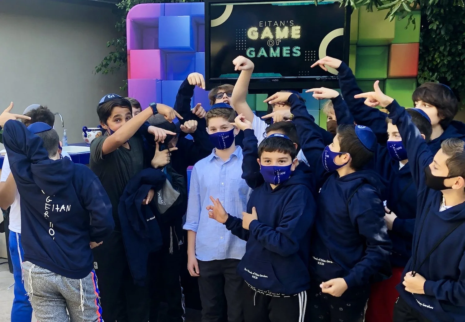 Custom Minute-To-Win-It game created for this Bar Mitzvah group